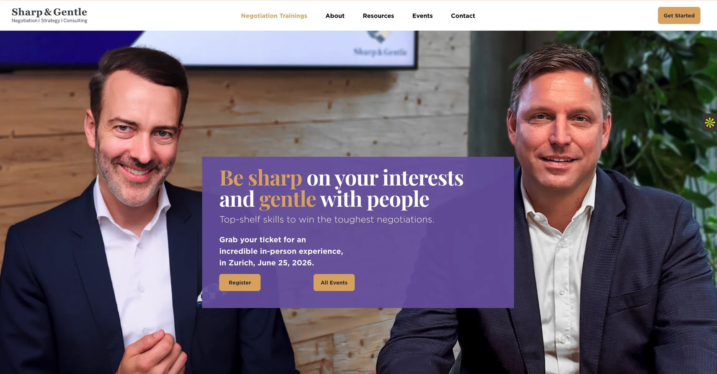 Sharp & Gentle website