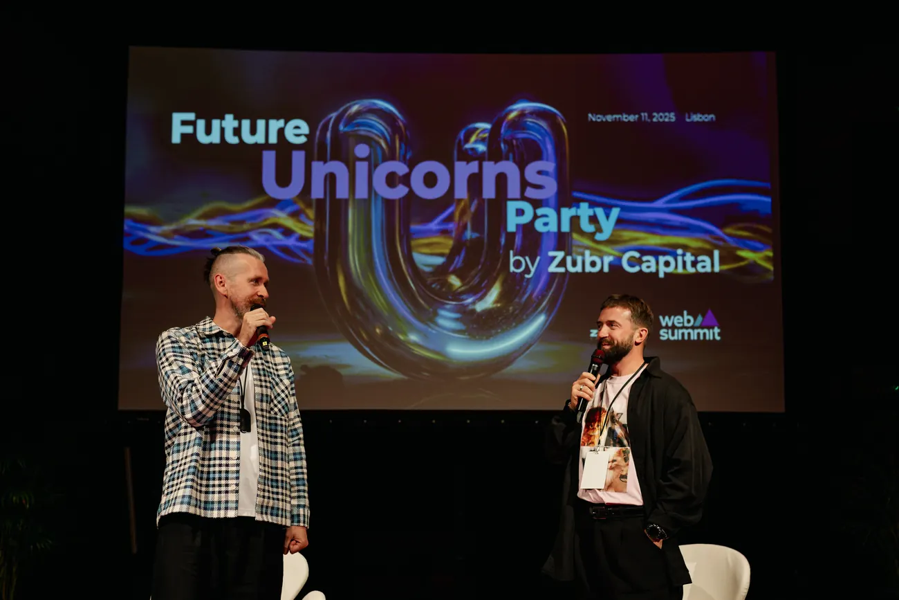 On stage at Future Unicorns, Lisbon